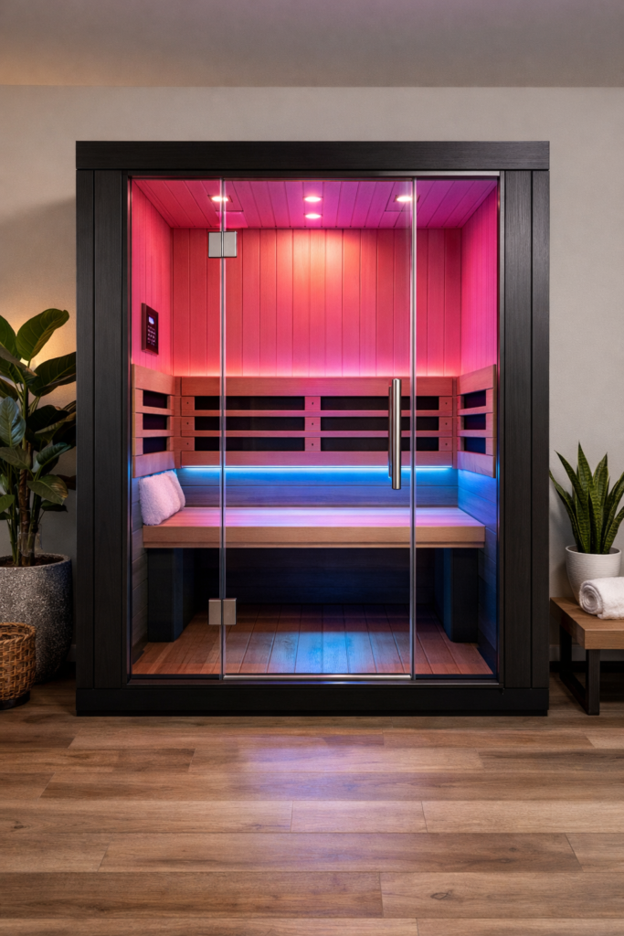 Empty led infrared sauna